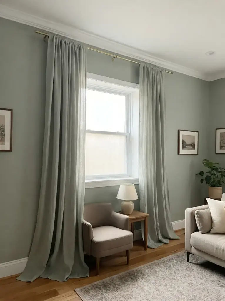 Use Curtains to Make the Ceiling Feel Higher