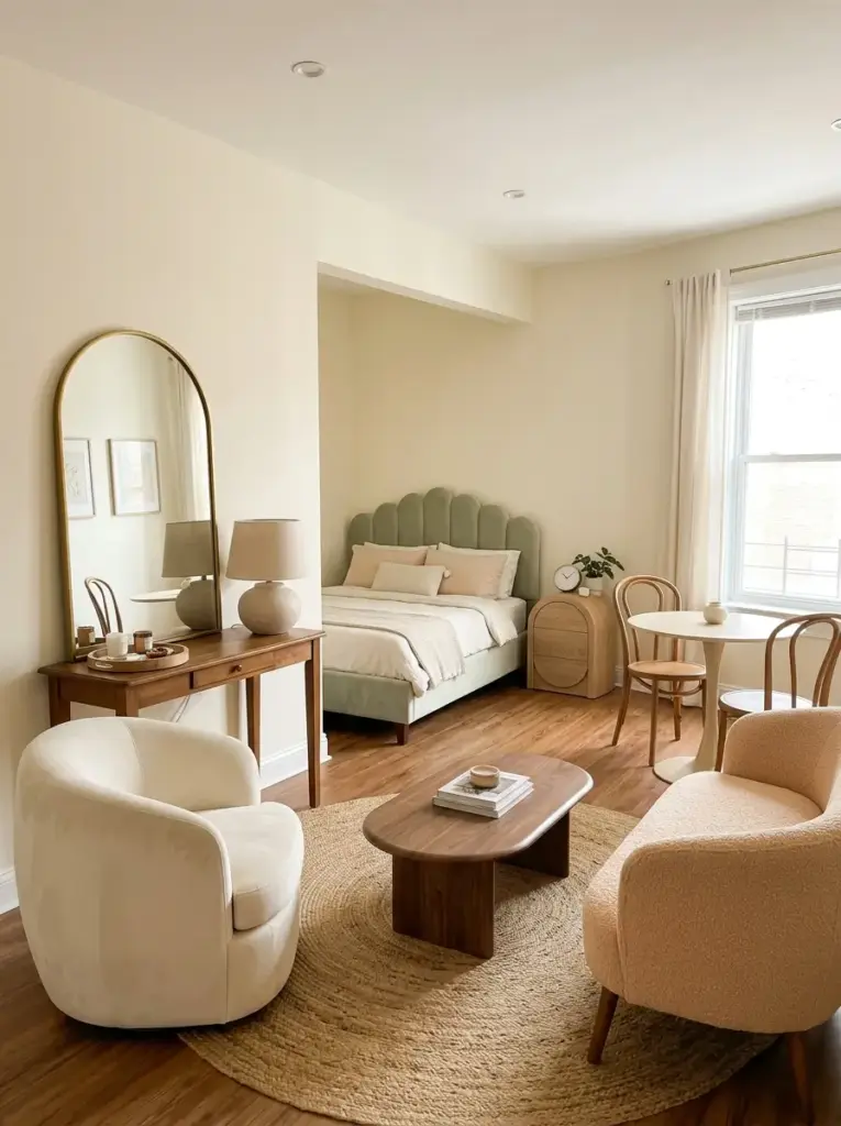 Use Curved Furniture for a Softer Layout