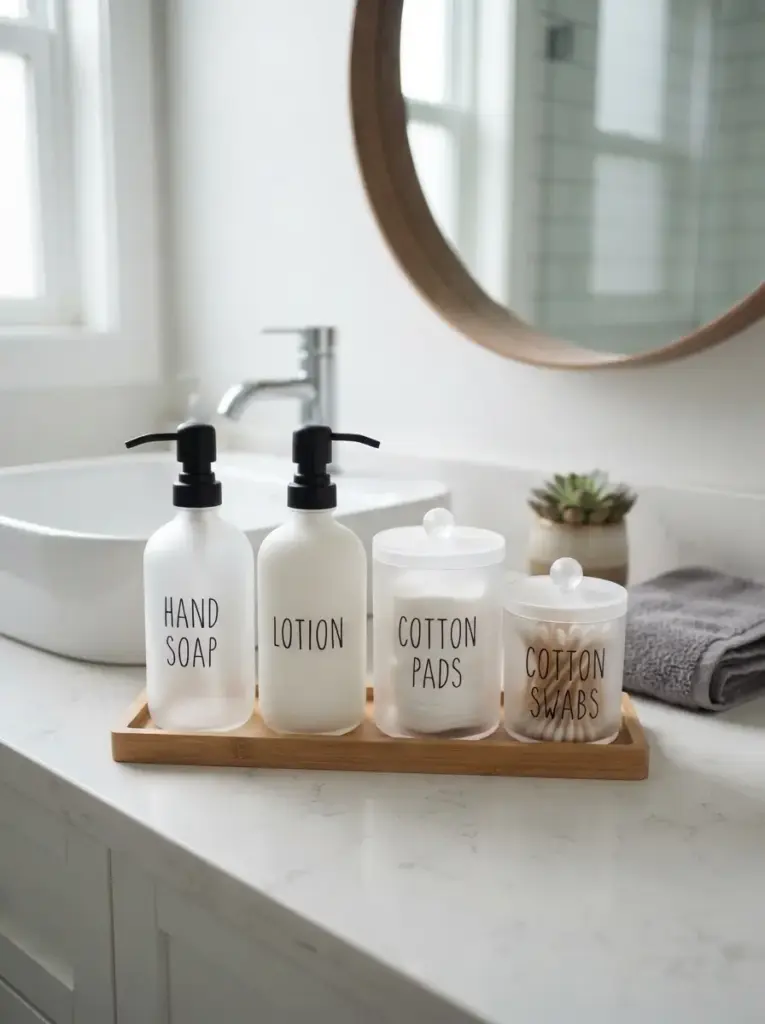 Use Matching Counter Top Containers to Reduce Visual Noise