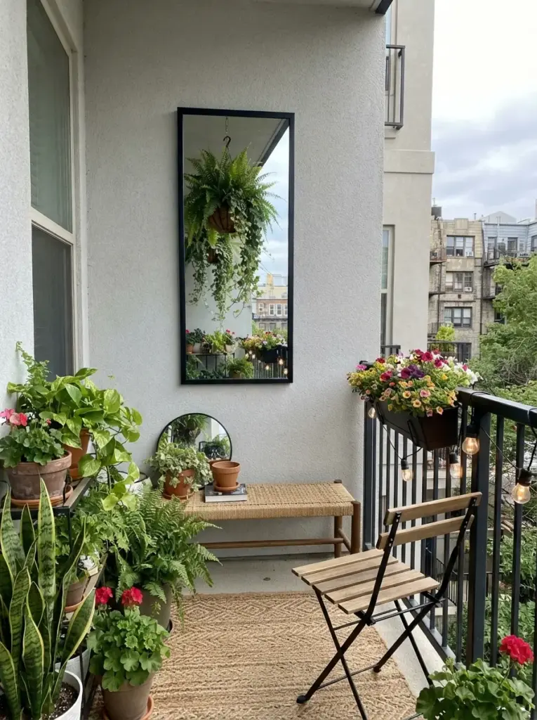 Use Mirrors Carefully in Shaded Balconies