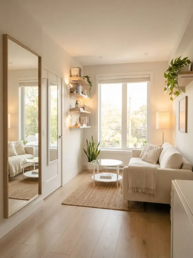 Use Mirrors and Lighting To Improve Space Perception