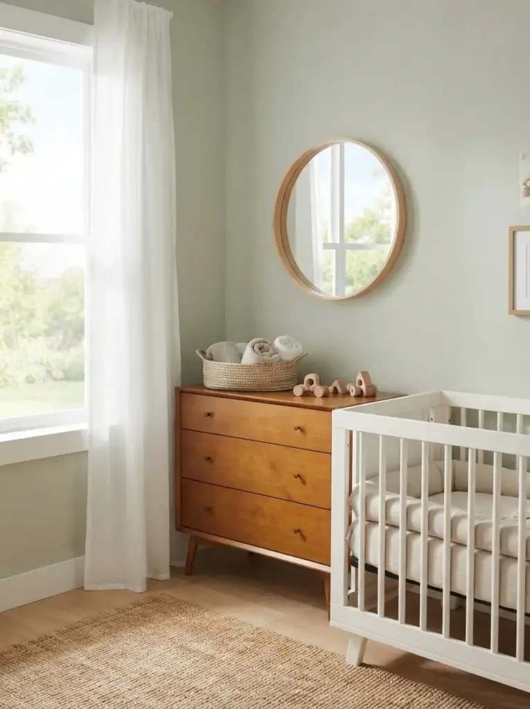 Use Mirrors to Make the Nursery Feel More Spacious