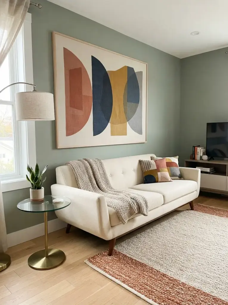 Use Oversized Art Instead of Many Small Frames