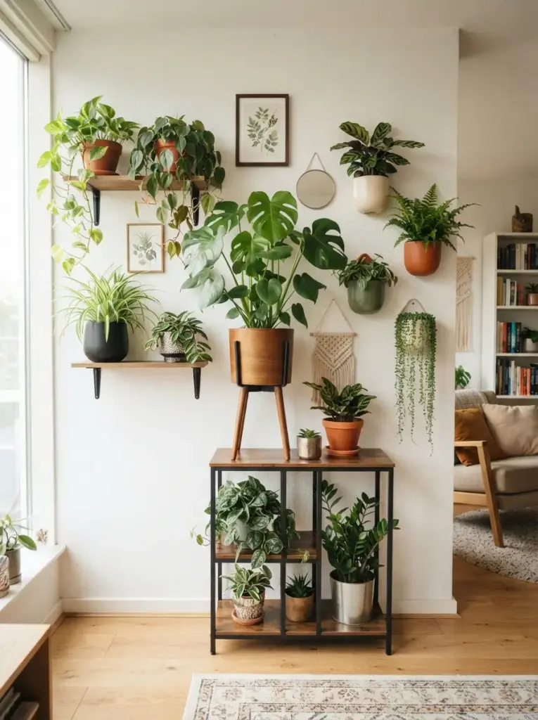 Use Plants as Living Wall Features
