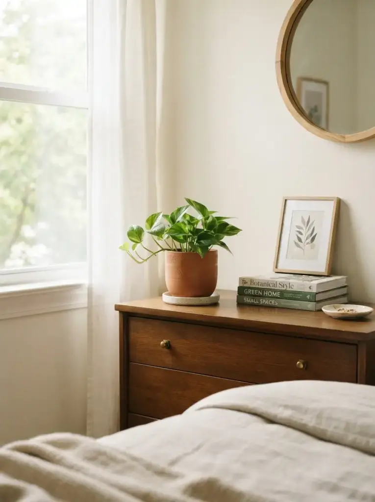 Use Real or Low-Maintenance Greenery