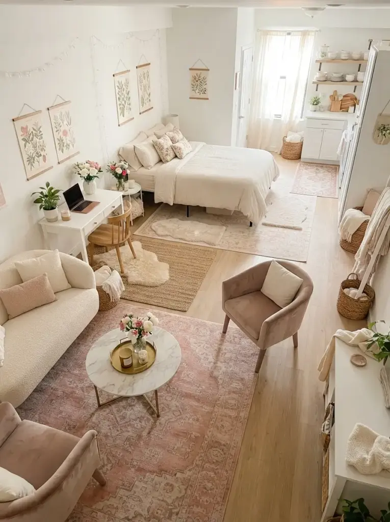 Use Rugs to Define Zones and Add Comfort