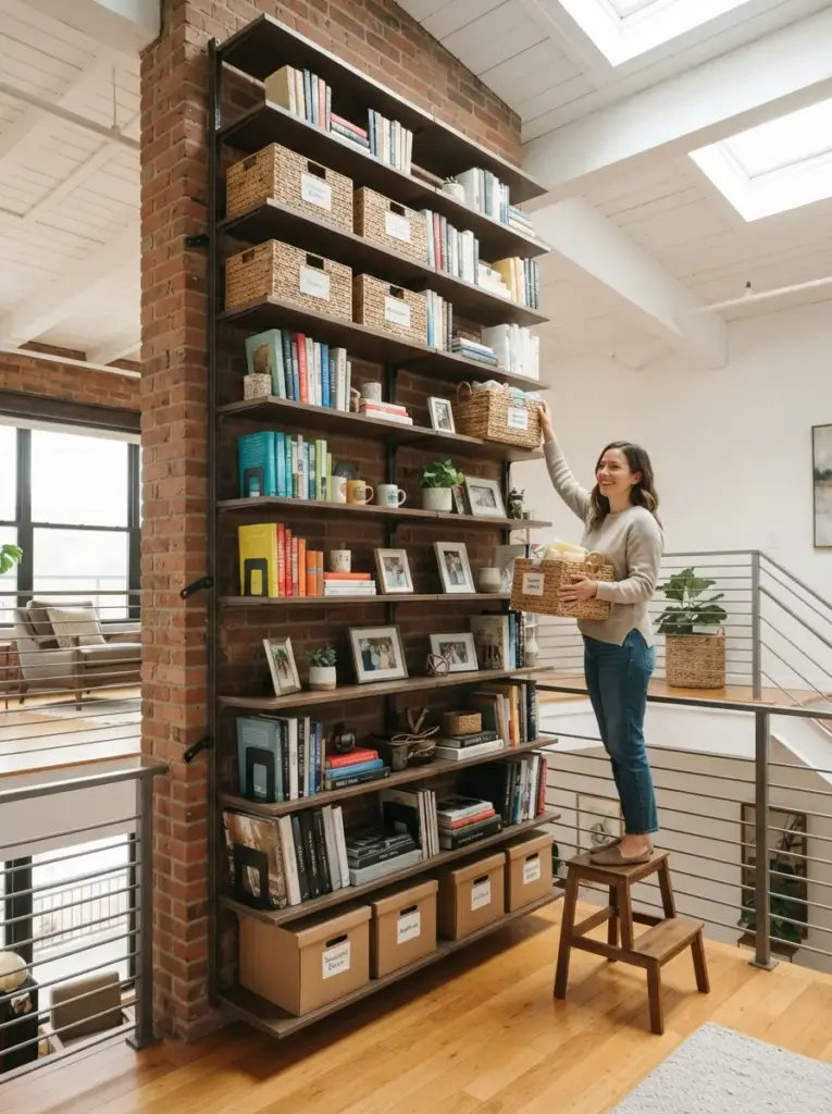 Use Tall Storage to Match Loft Proportions
