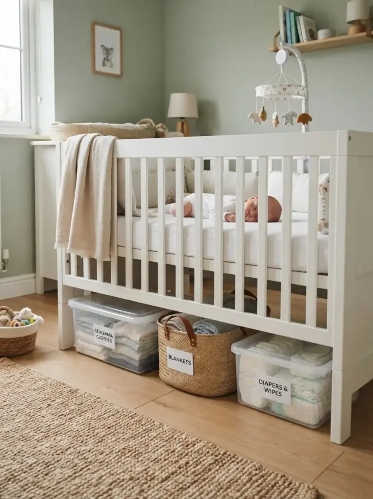Use Under-Crib Storage for Baby Essentials