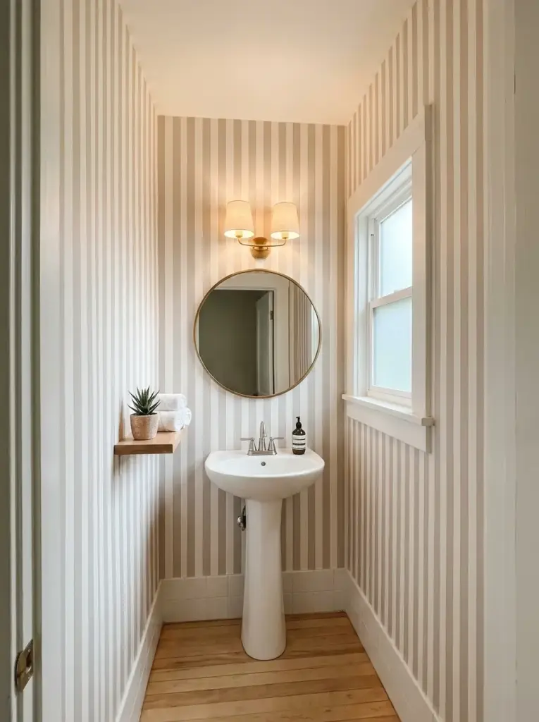 Use Vertical Stripes to Raise the Ceiling Visually