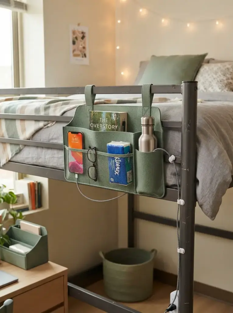 Use a Bedside Caddy Instead of a Nightstand