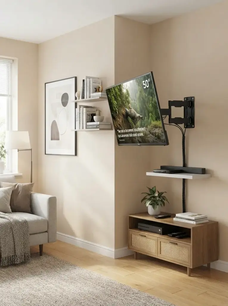 Use a Corner or Swivel Mount in an Awkward Layout