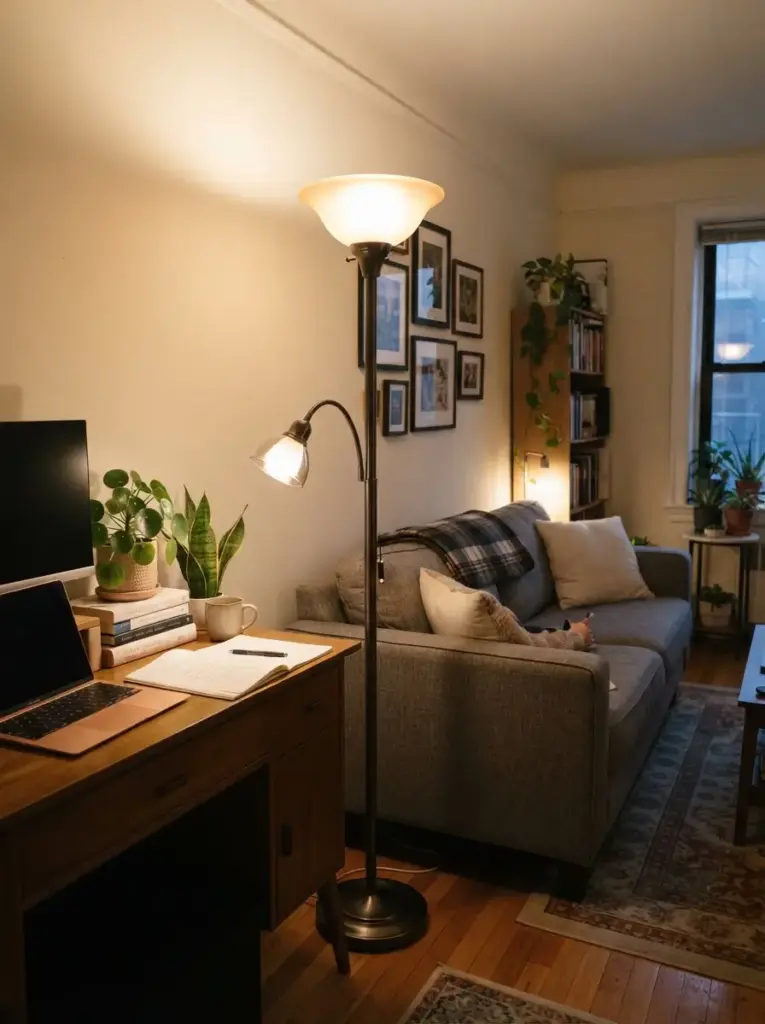 Use a Double-Head Lamp for Work and Relaxing