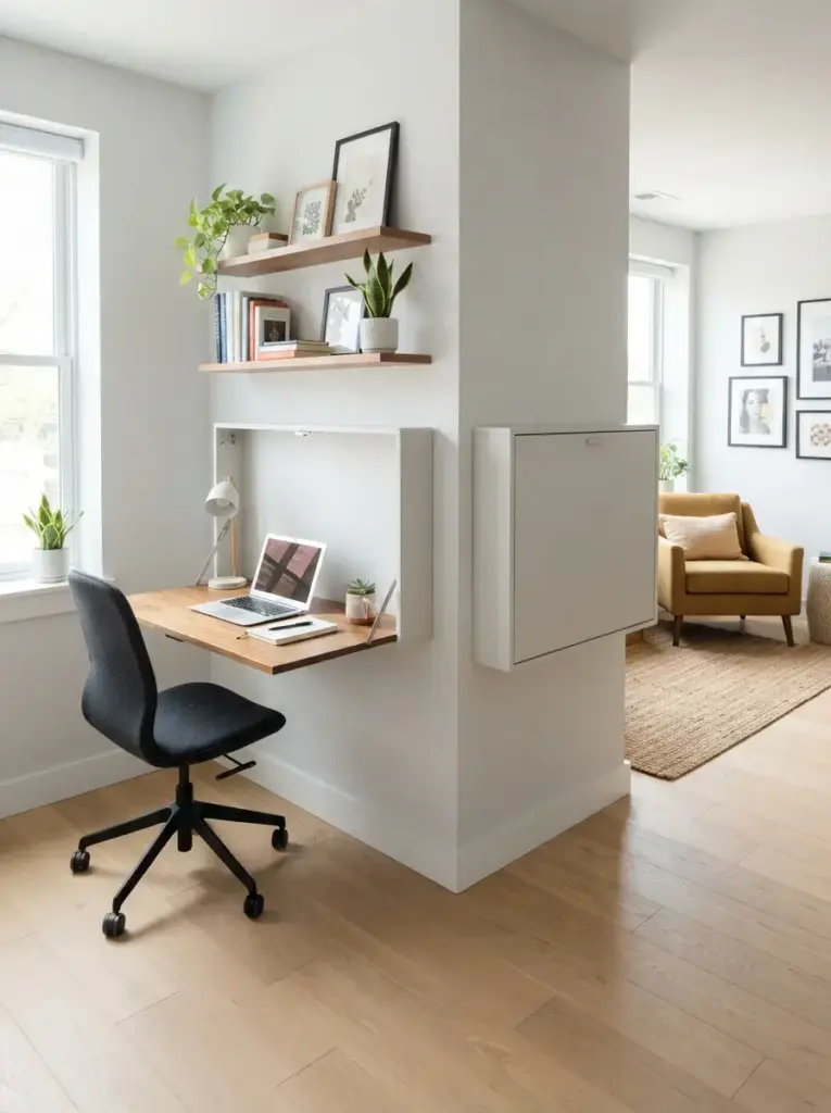 Use a Floating Wall-Mounted Desk