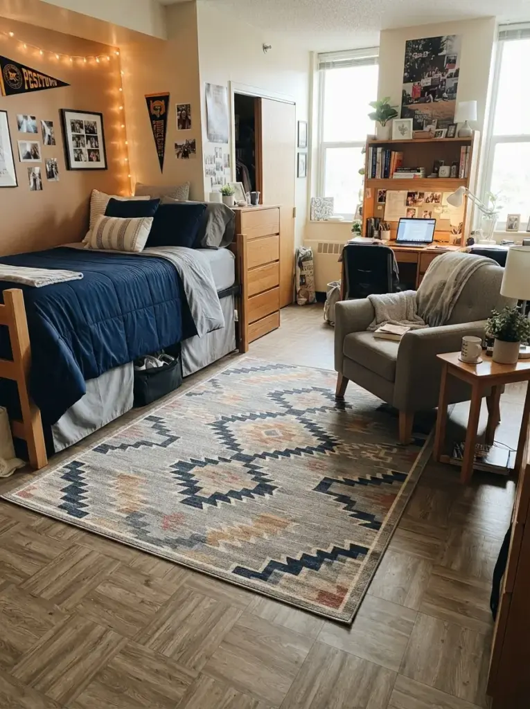 Use a Large Rug to Define the Floor