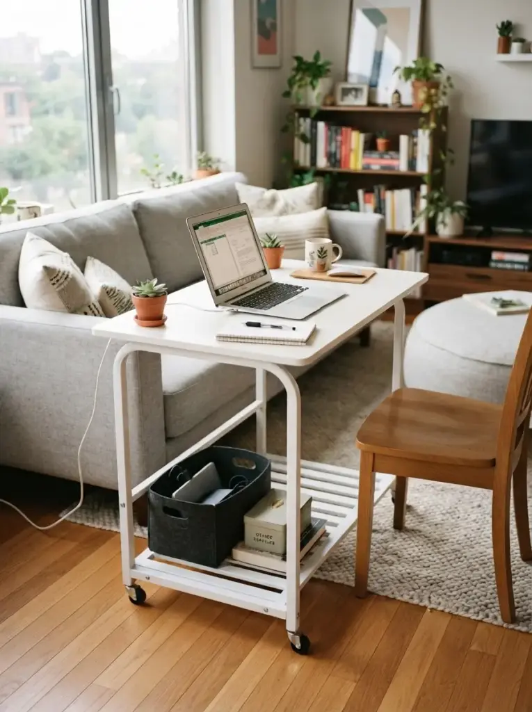 Use a Rolling Desk Cart