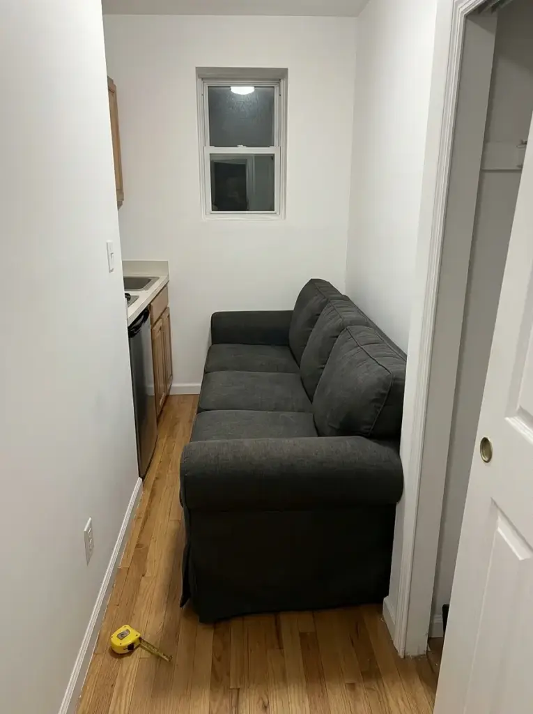 Use a Sofa With Legs and a Compact Shape