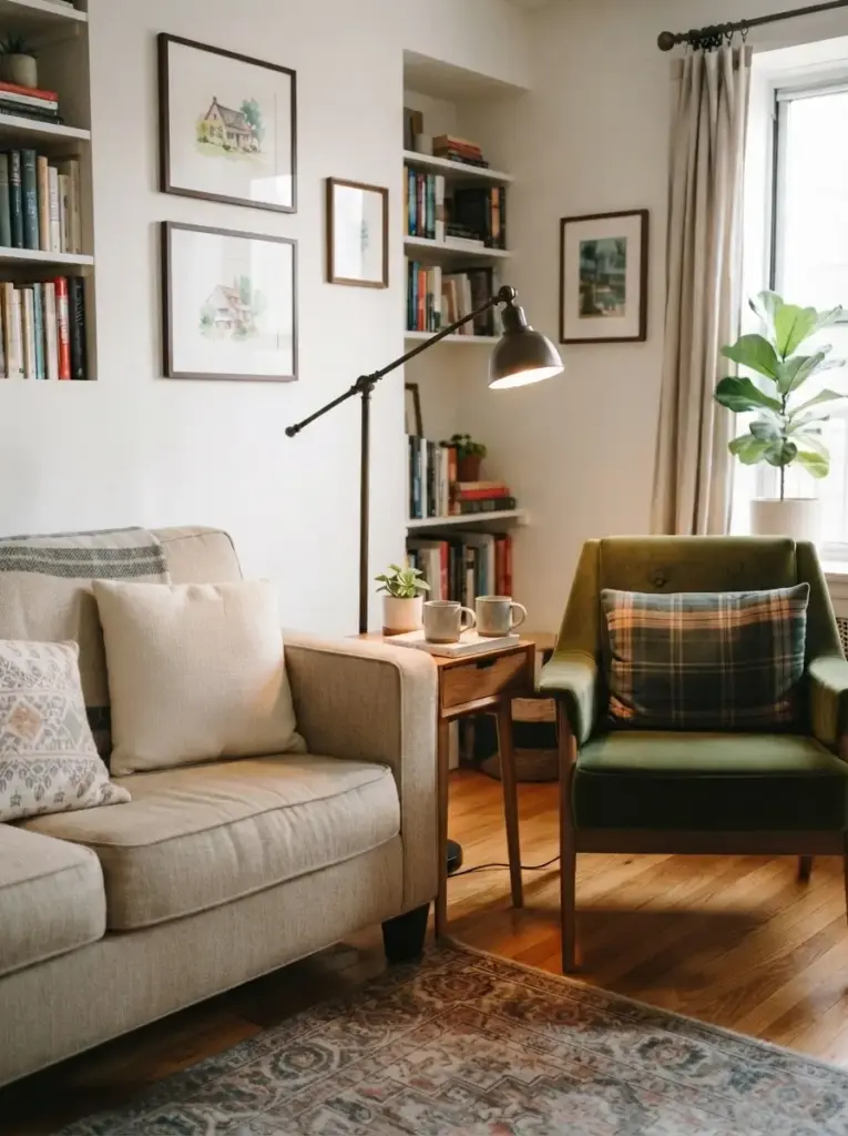 Use a Swing-Arm Lamp Between Two Seats