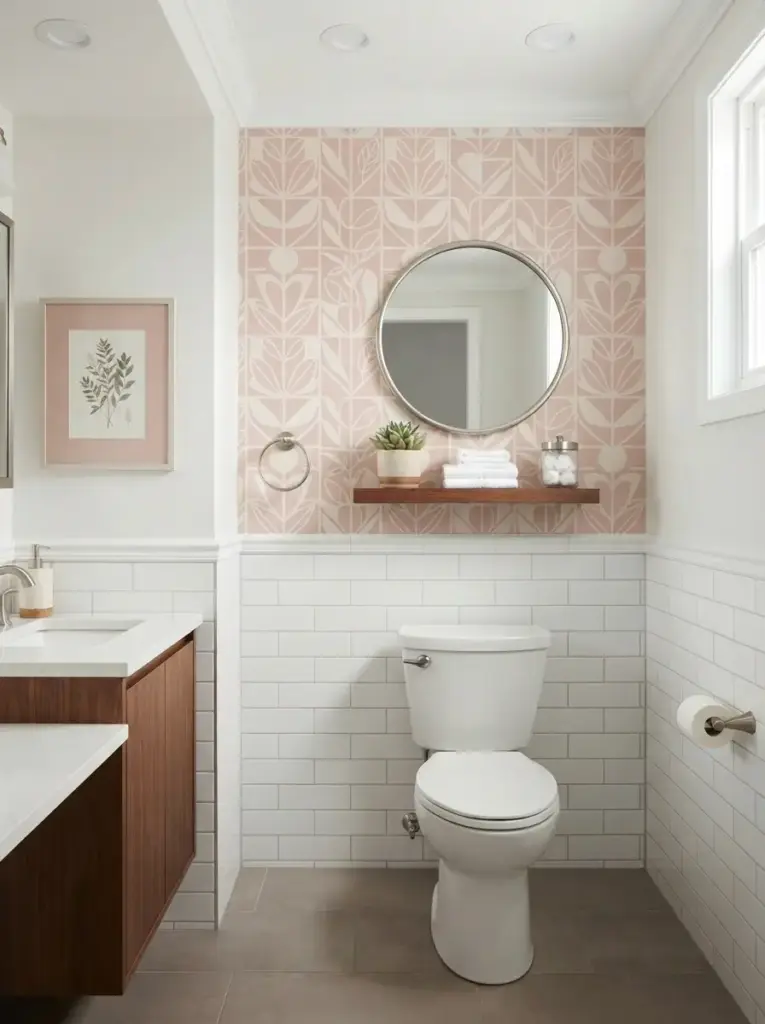 Use removable wallpaper on one dry wall