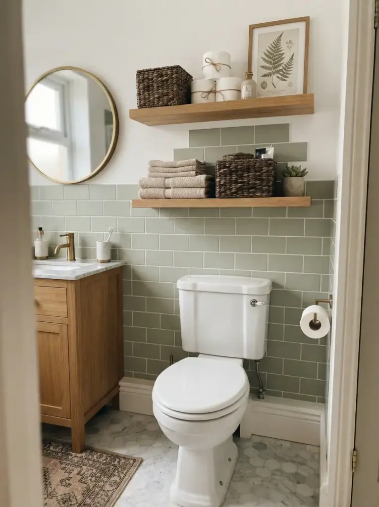 Use the wall above the toilet wisely