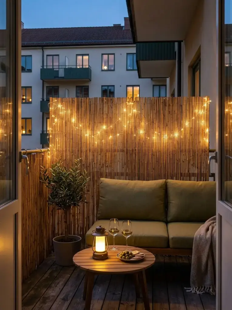 Wrap Fairy Lights Around a Privacy Screen
