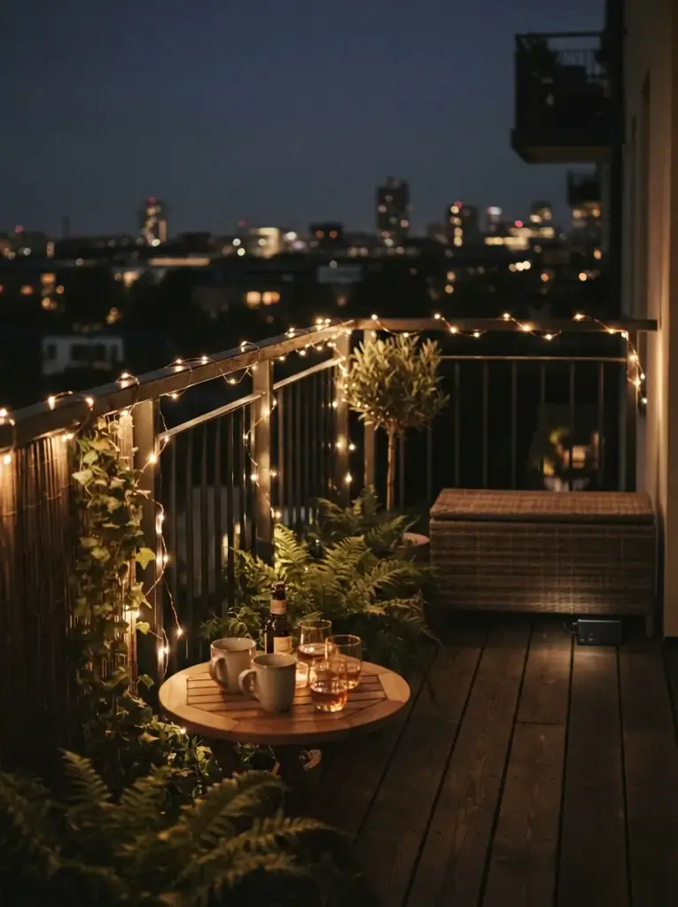 Wrap Micro Lights Around the Balcony Railing