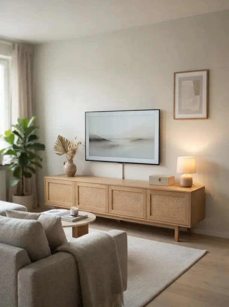 Make the Television Area Quiet and Balanced