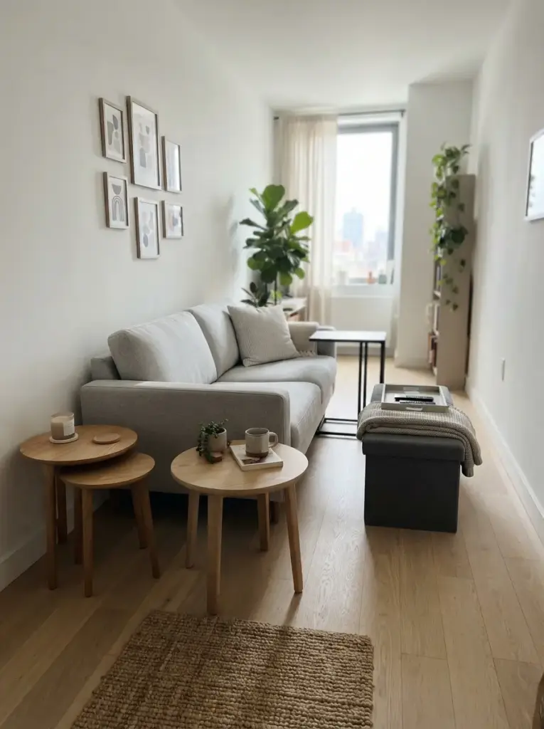 Replace a Large Coffee Table With Flexible Pieces