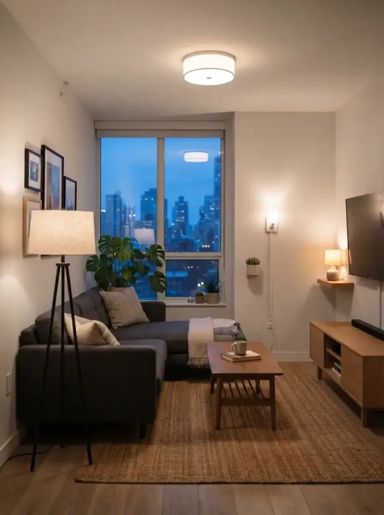 Use Warm Layered Lighting Instead of One Ceiling Light
