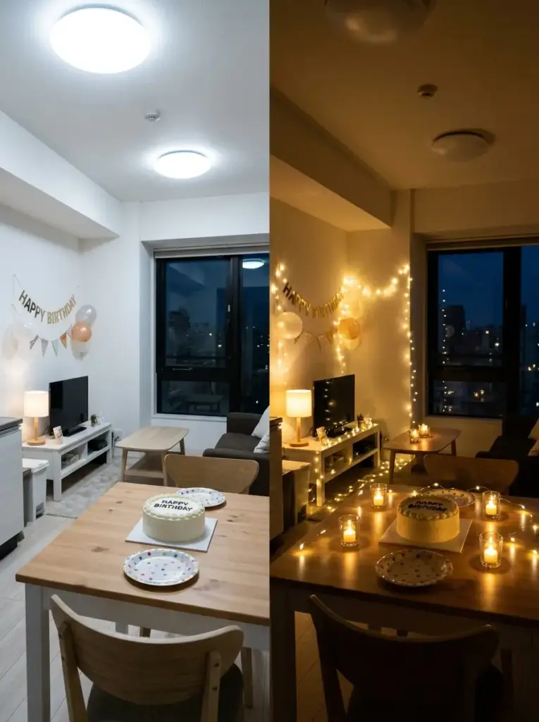 Use Warm Lighting to Change the Atmosphere